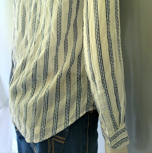 BRAND NEW! Zara Basic Collection Striped Colar Shirt Size XS - Picture 8 of 15